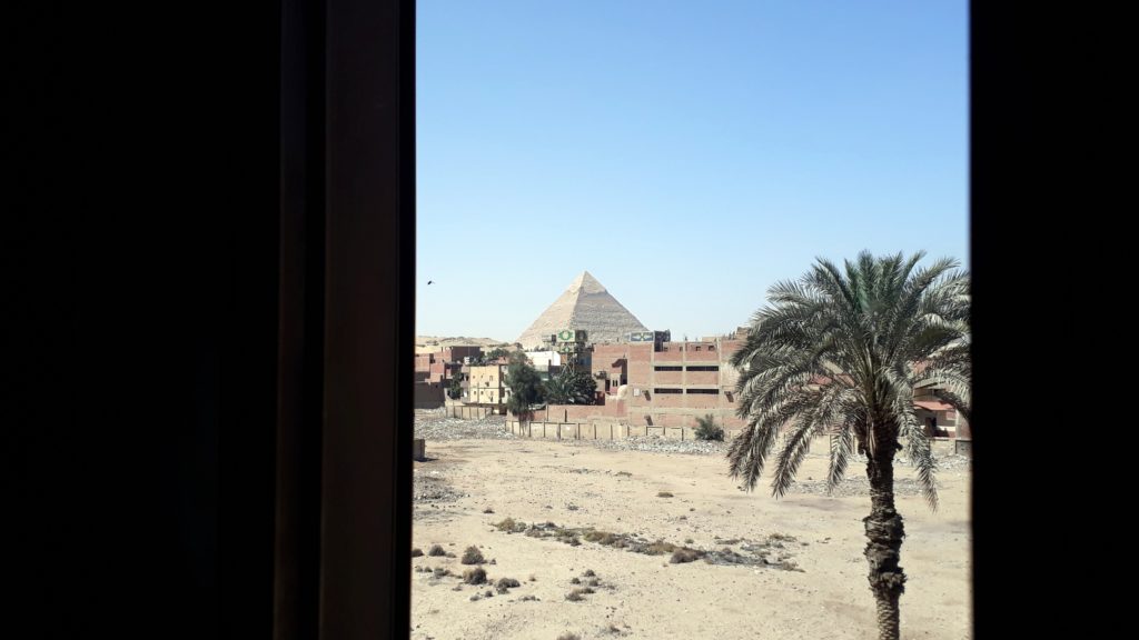 Blick aus dem Fenster im Pyramids Inn Motel