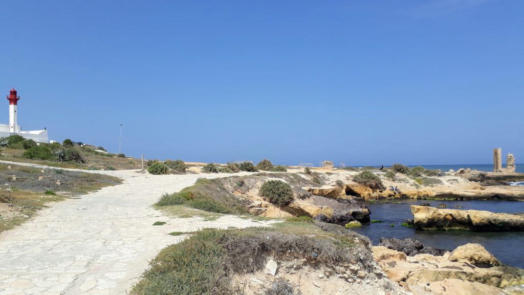 Antiker Fatimidenhafen, “Hafentor” Bab El Bhar und Leuchtturm auf der Halbinsel von Mahdia