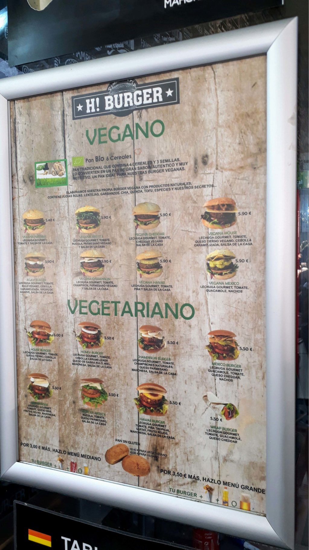Vegane und vegetarische Burger bei H! Burger im Centro Comercial Las Terrazas