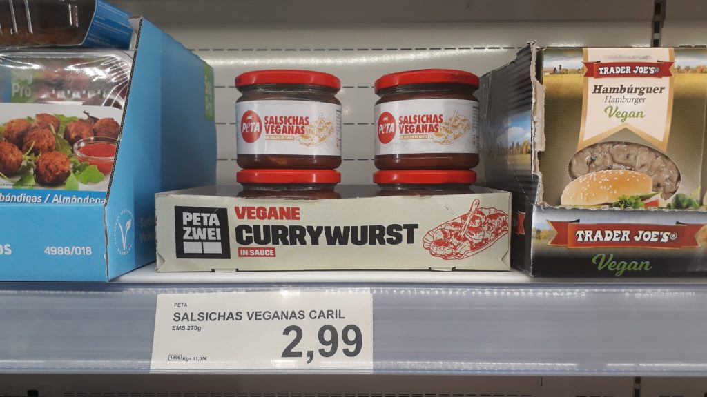 Vegane Currywurst im Glas von peta2