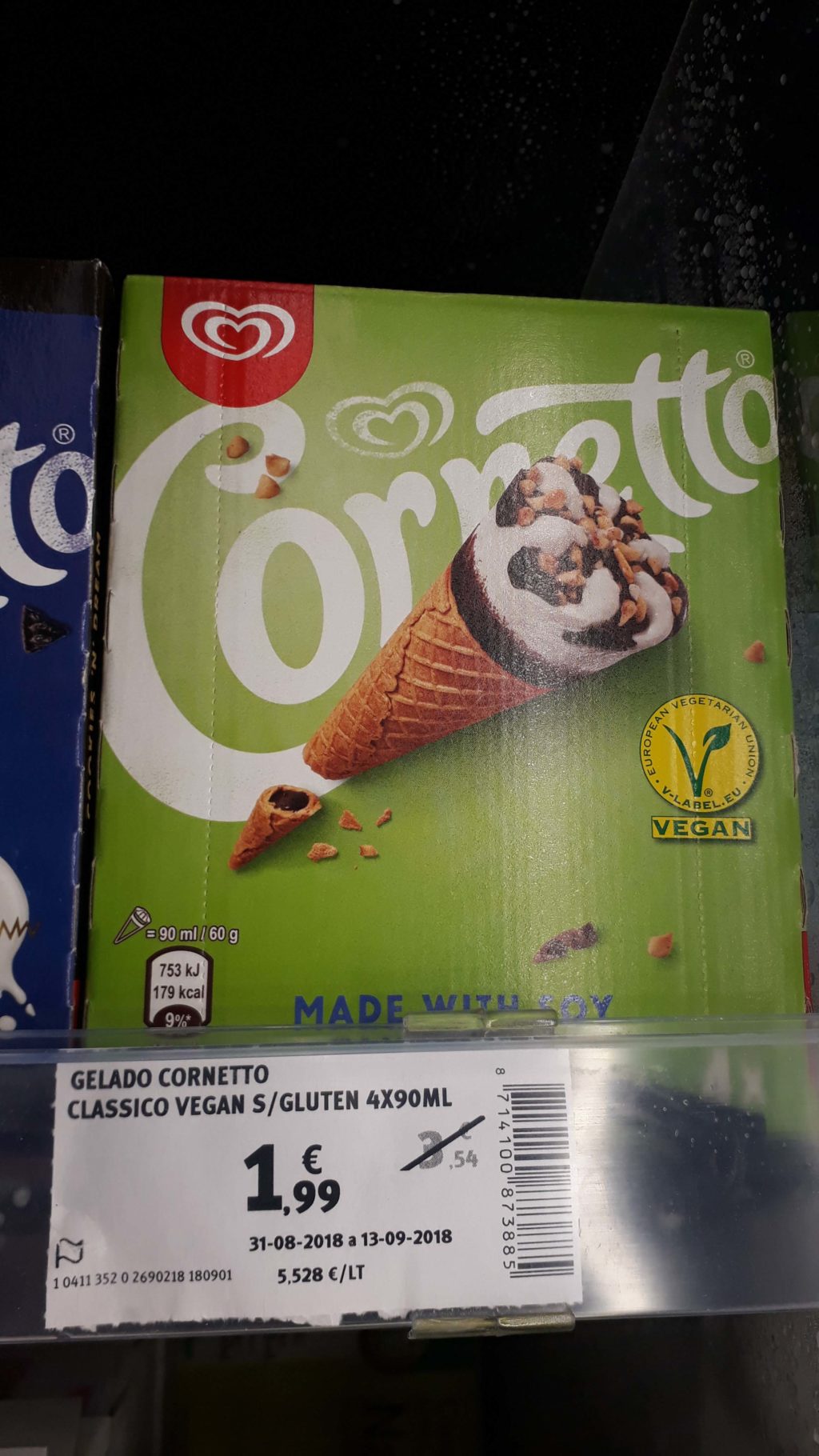 Veganes und glutenfreies Cornetto-Eis