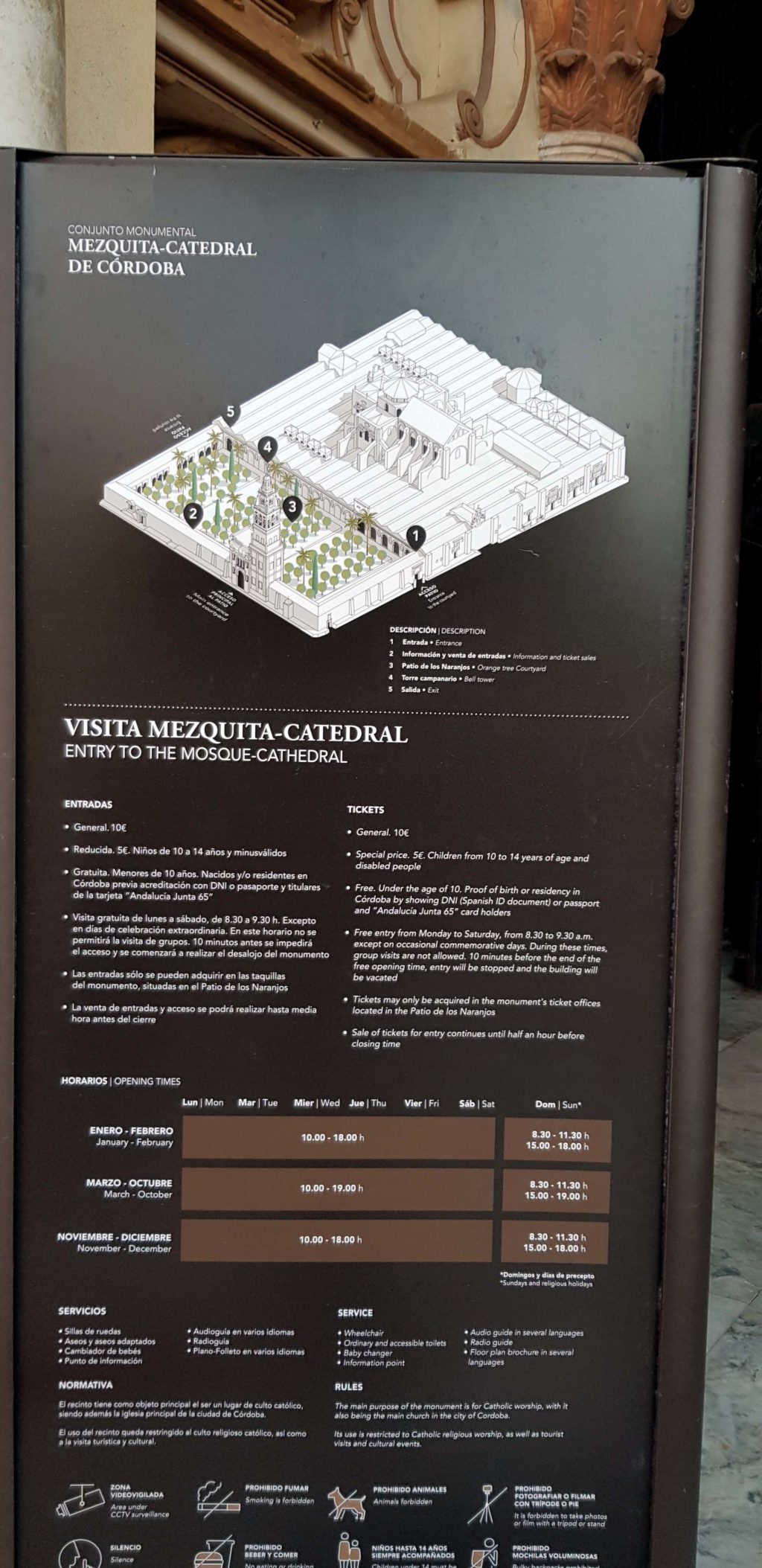 Plan der Mezquita-Catedral de Córdoba