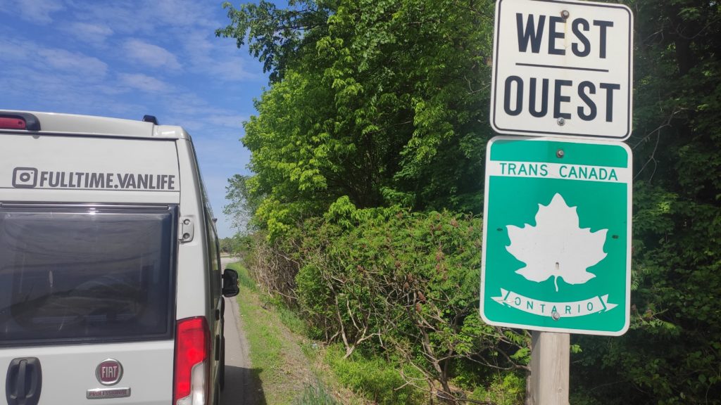 Dank Verschiffung endlich auf dem Trans-Canada-Highway, der einmal quer durch ganz Kanada führt