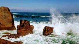 Water at the Peine del Viento