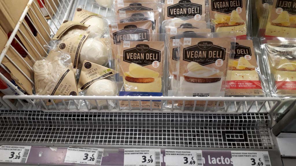 Vegan cheese at Jumbo