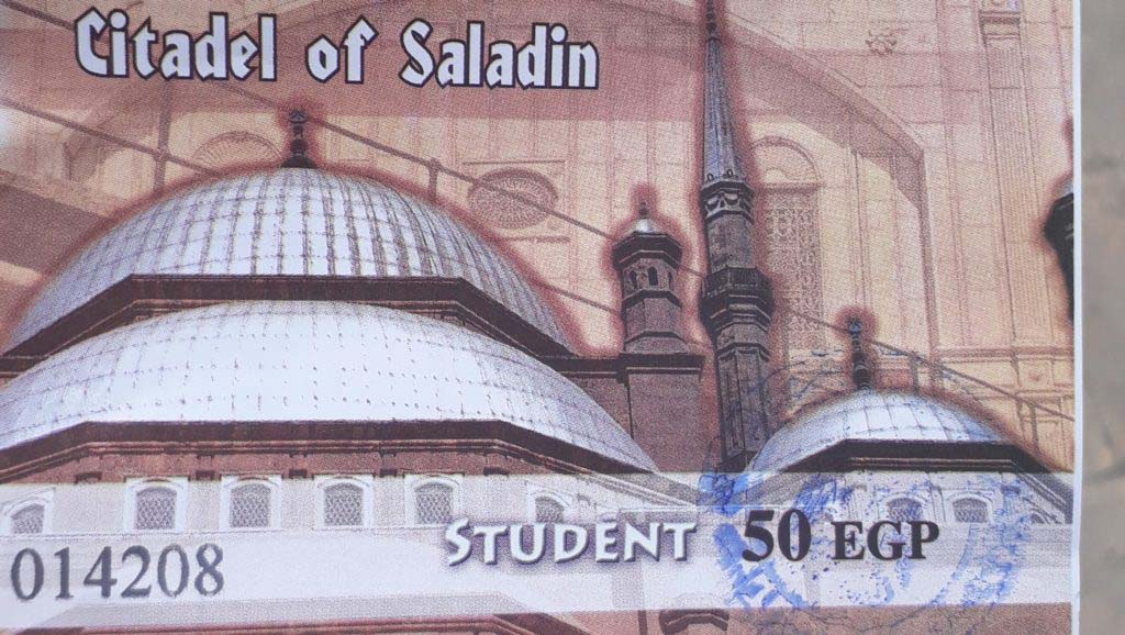 Ticket to the Citadel of Saladin