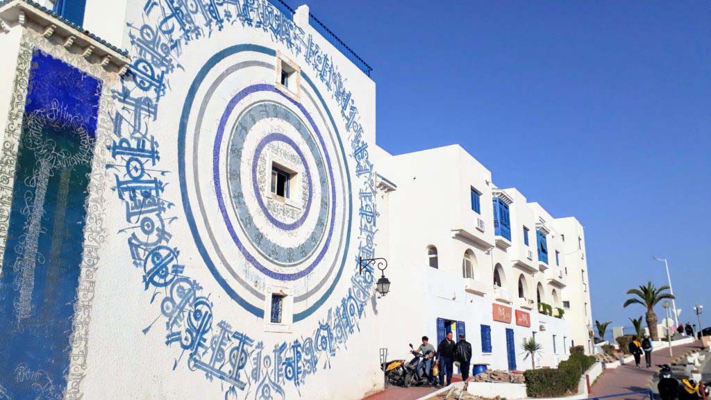 Houses wall painting in Monastir Marina