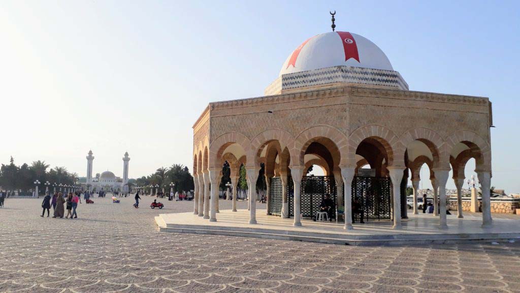 View of the Habib Bourguiba mausoleum in Monastir