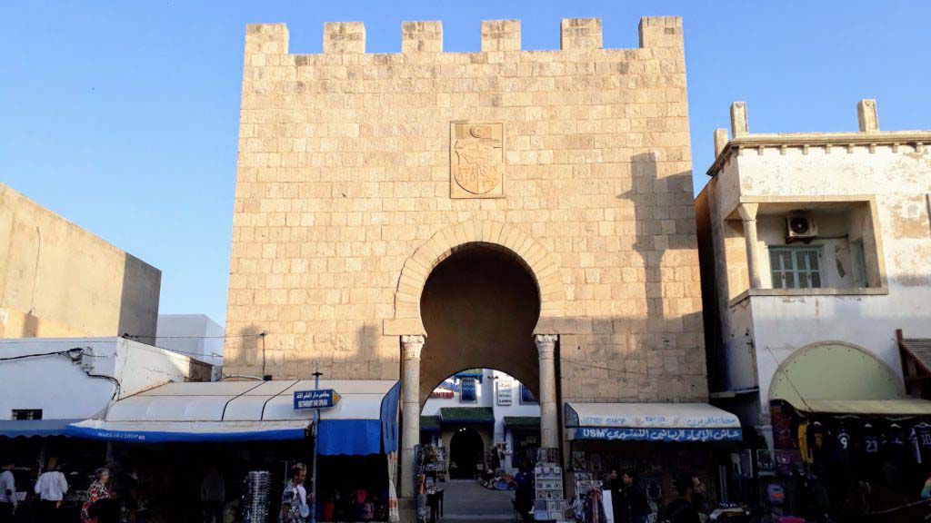 A city gate to the Medina of Monastir