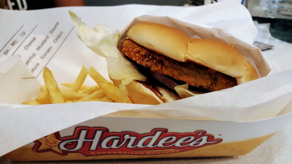 Veggie Burger de la cadena de comida rápida estadounidense Hardee's